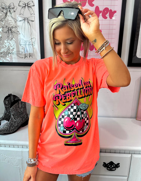 Raised On Rebellion Bright Graphic T-Shirt