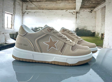 Stay Fierce Beige Vintage Havana Sneakers