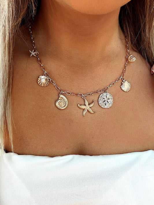 Straight From the Beach Charm Necklace
