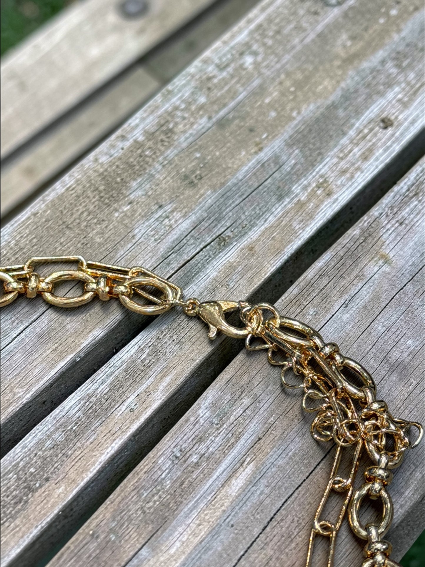 Layers Of Crystals Multi-Layer Necklace