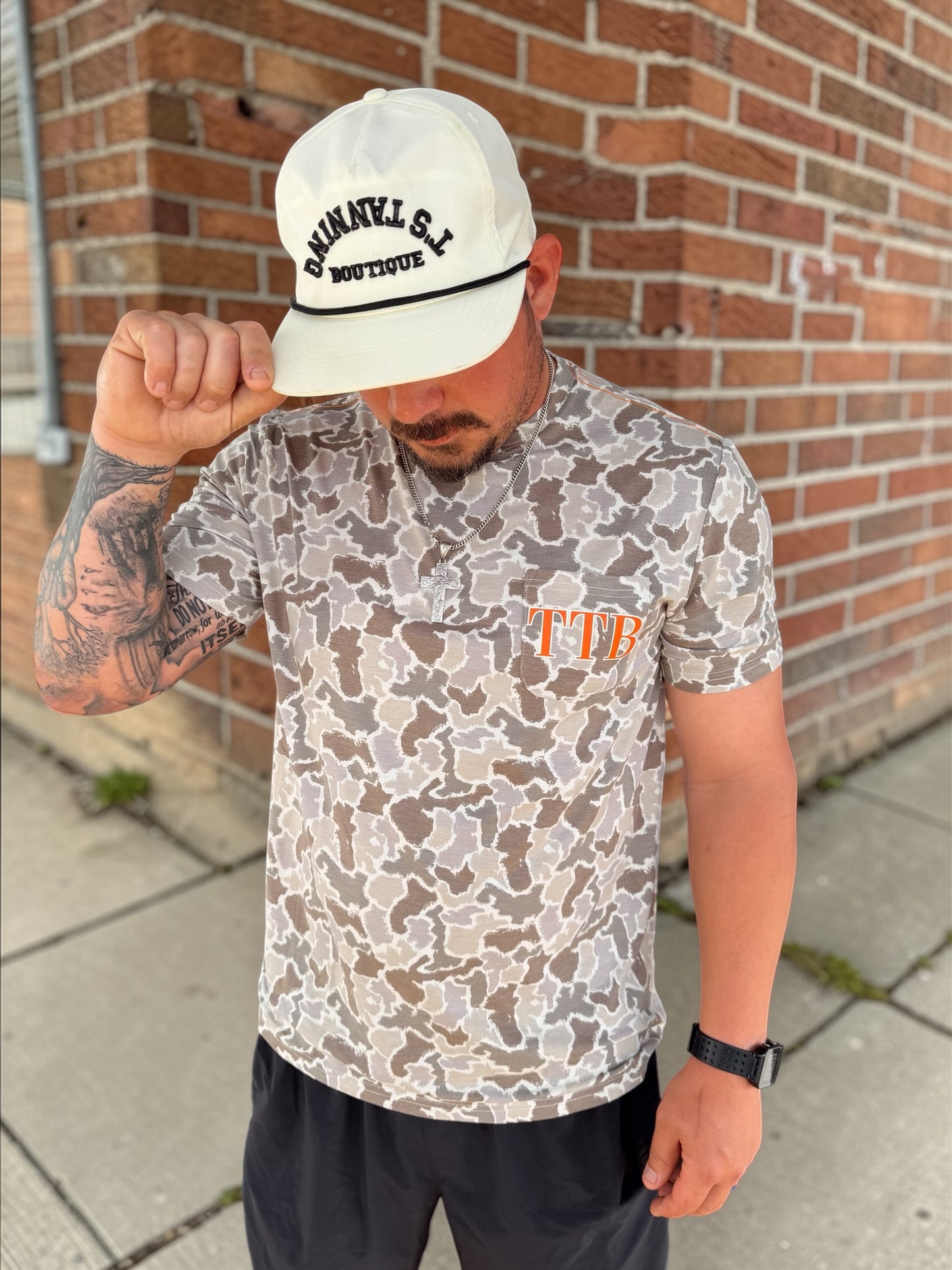 TTB Orange On Camo Graphic Tshirt