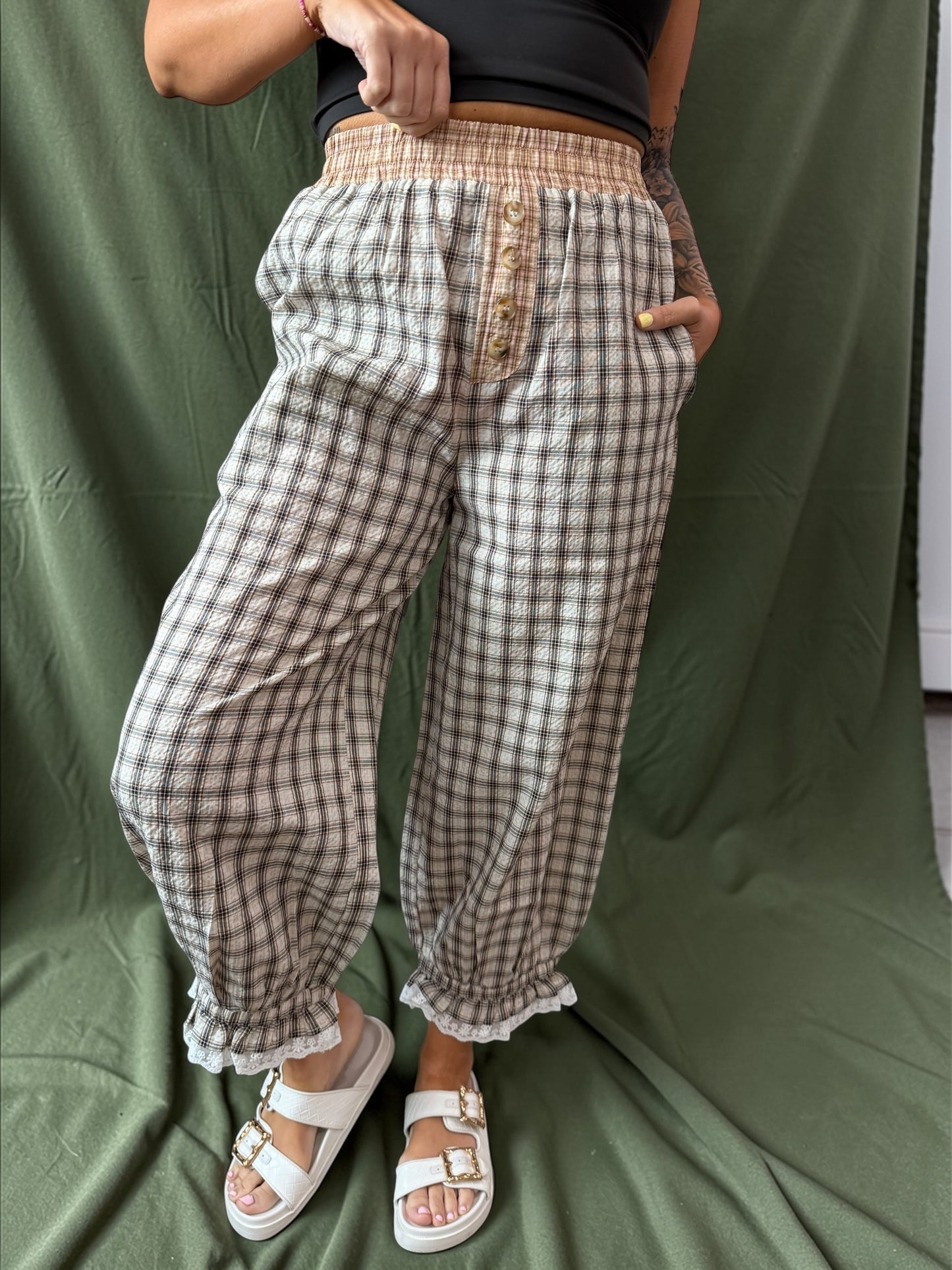 Cozy Checkmate Balloon Pants