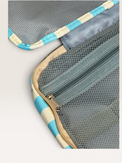 Striped Hanging Toiletry Organizer Bag