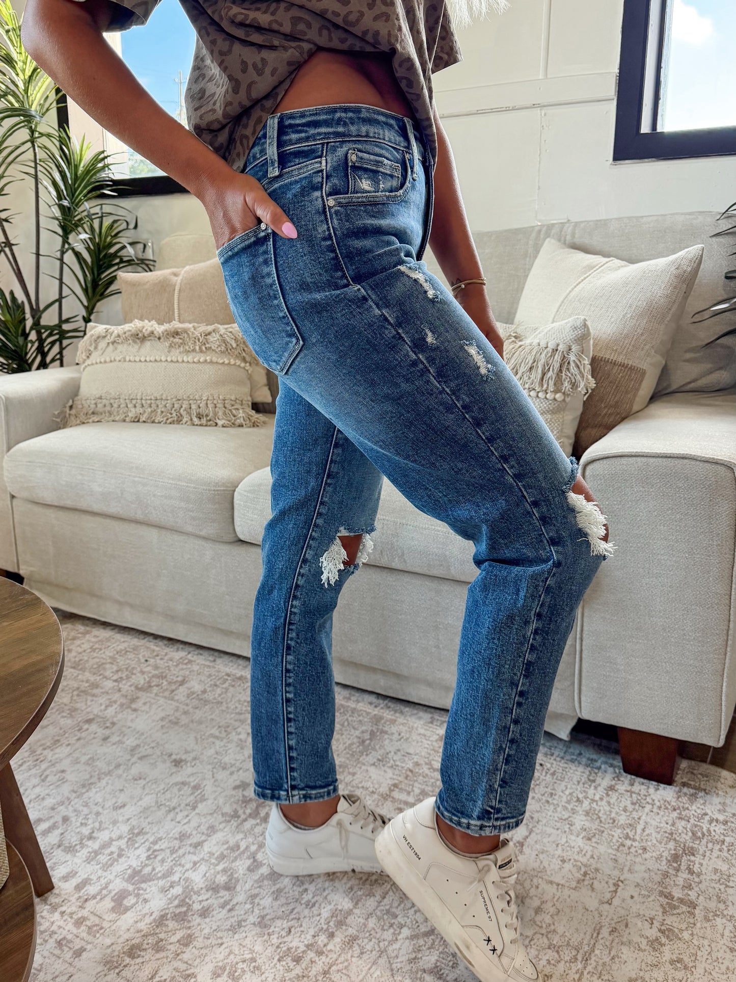 Melanie High Rise Mom Jeans