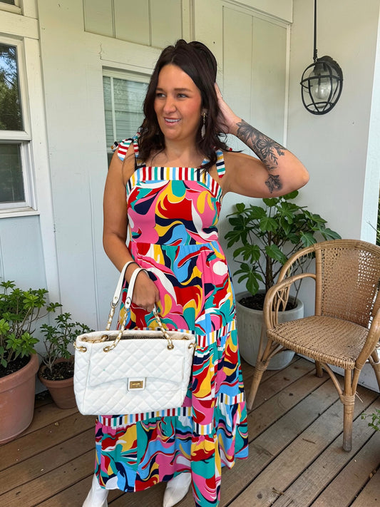 Colorwave Canvas Maxi Dress