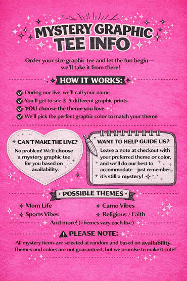 LIVE Mystery Pick & Press Graphic T-SHIRT