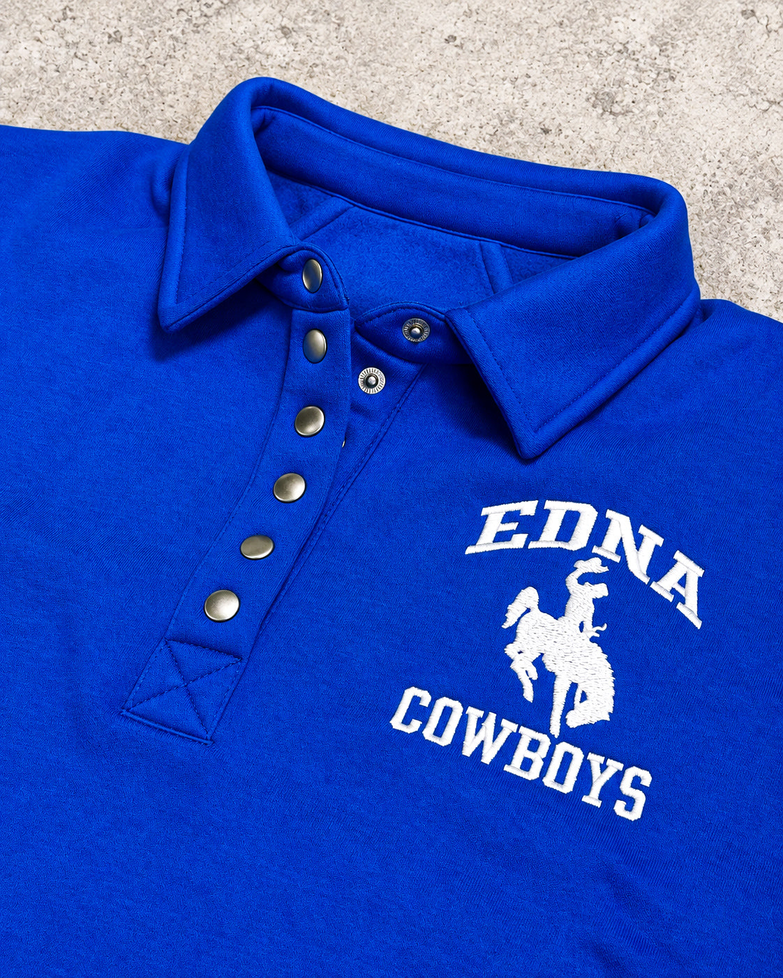 Edna Cowboys Button Up Sweatshirt