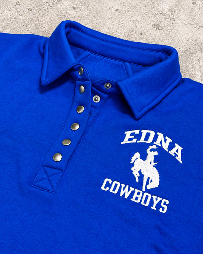 Edna Cowboys Button Up Sweatshirt