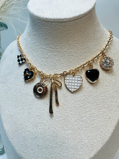 Every Girls Favorite Checkered Charm Necklace