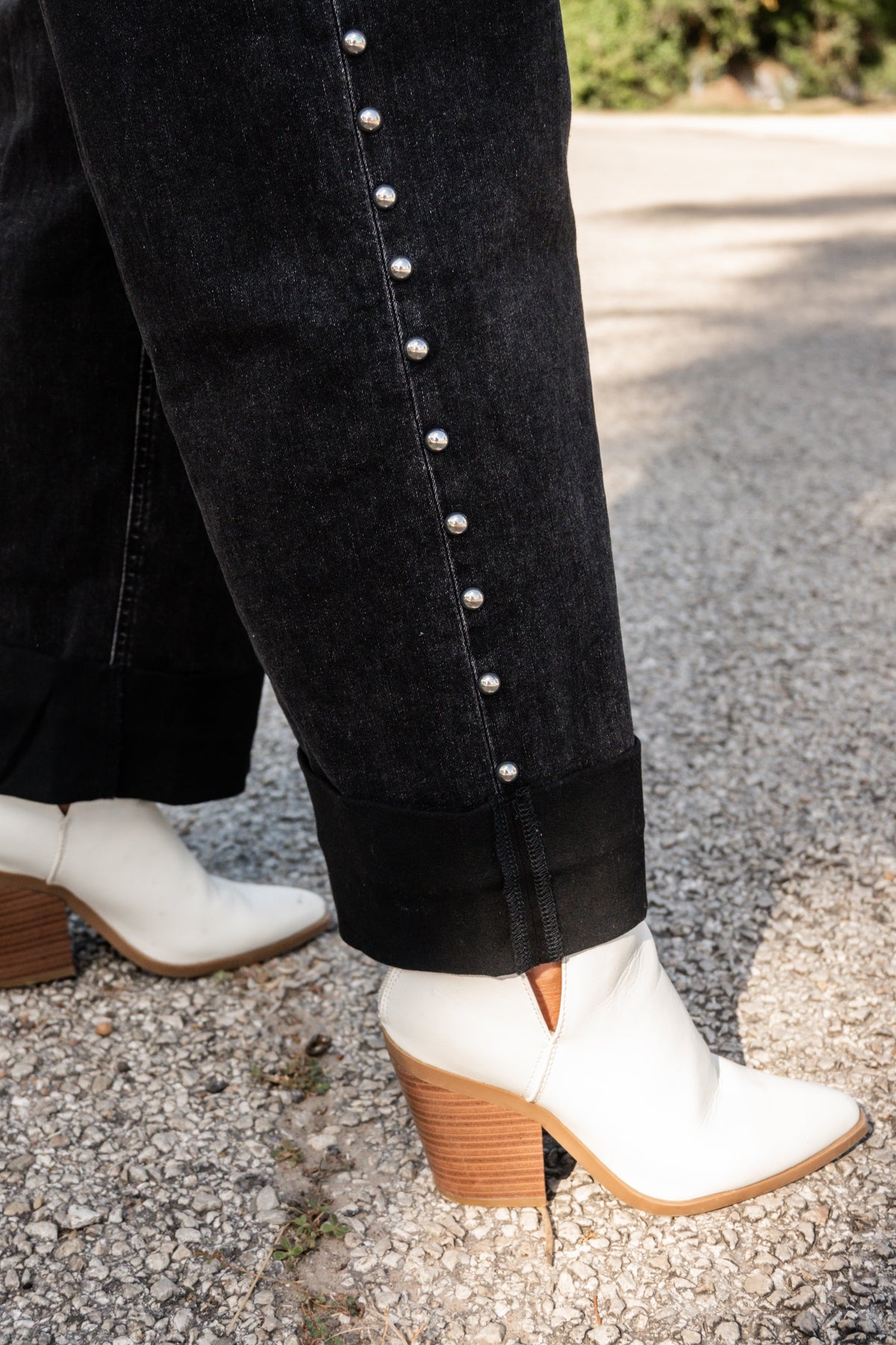 Reese Rebel Studded Black Denim Jeans