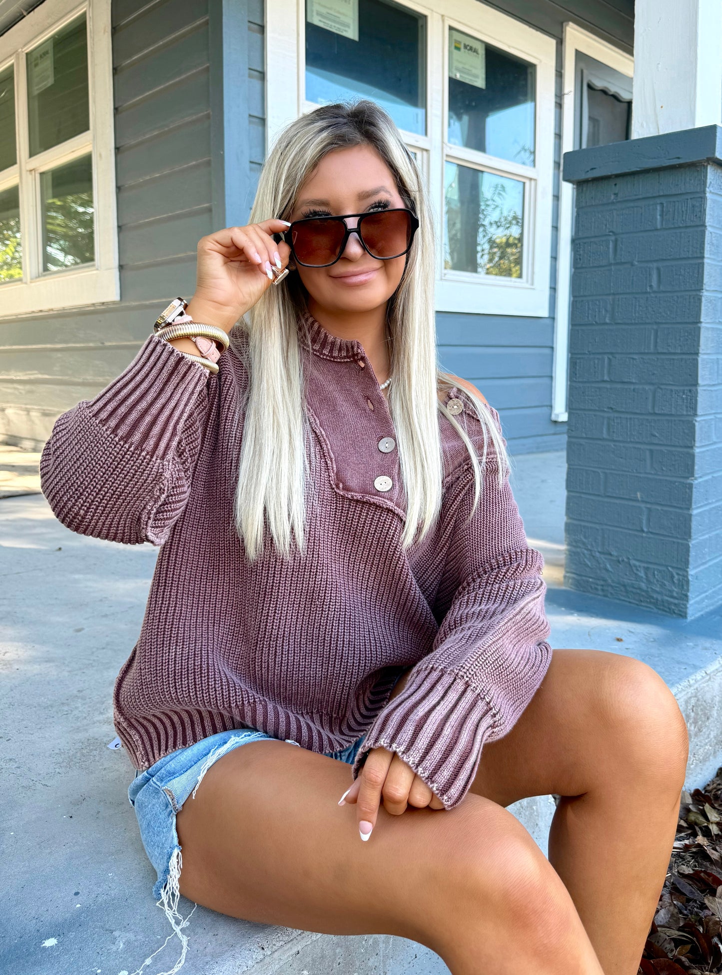 Deep In love Maroon Sweater Top