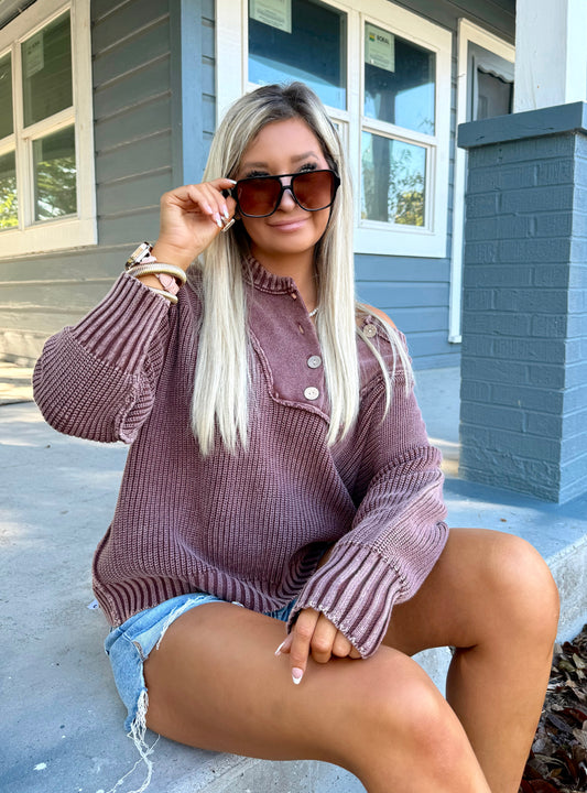 Deep In love Maroon Sweater Top