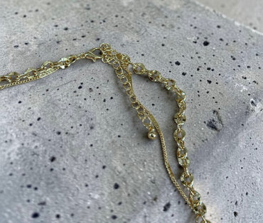 Stacked Double Layer Charm Necklace