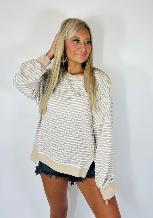 Nowhere to go Ribbed Sweater Top