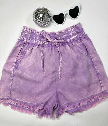 Get Right Acid Wash Shorts