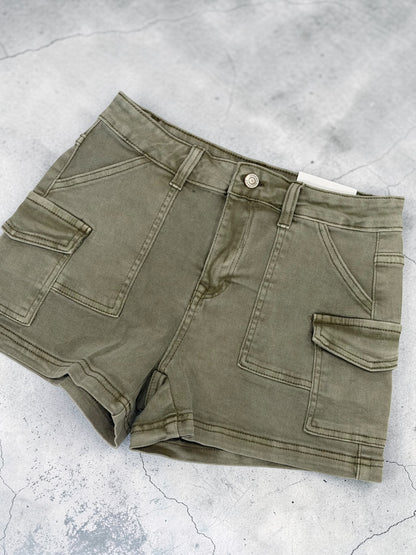 Classic Everyday Cargo Denim Shorts