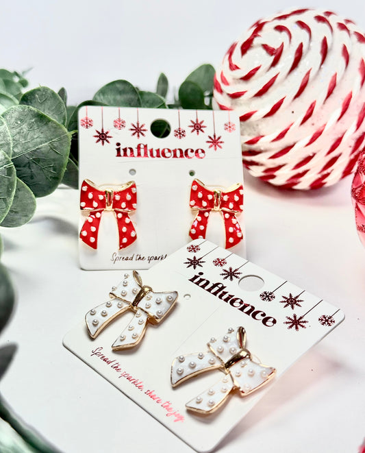 Wrap Me Up In A Bow Stud Earrings