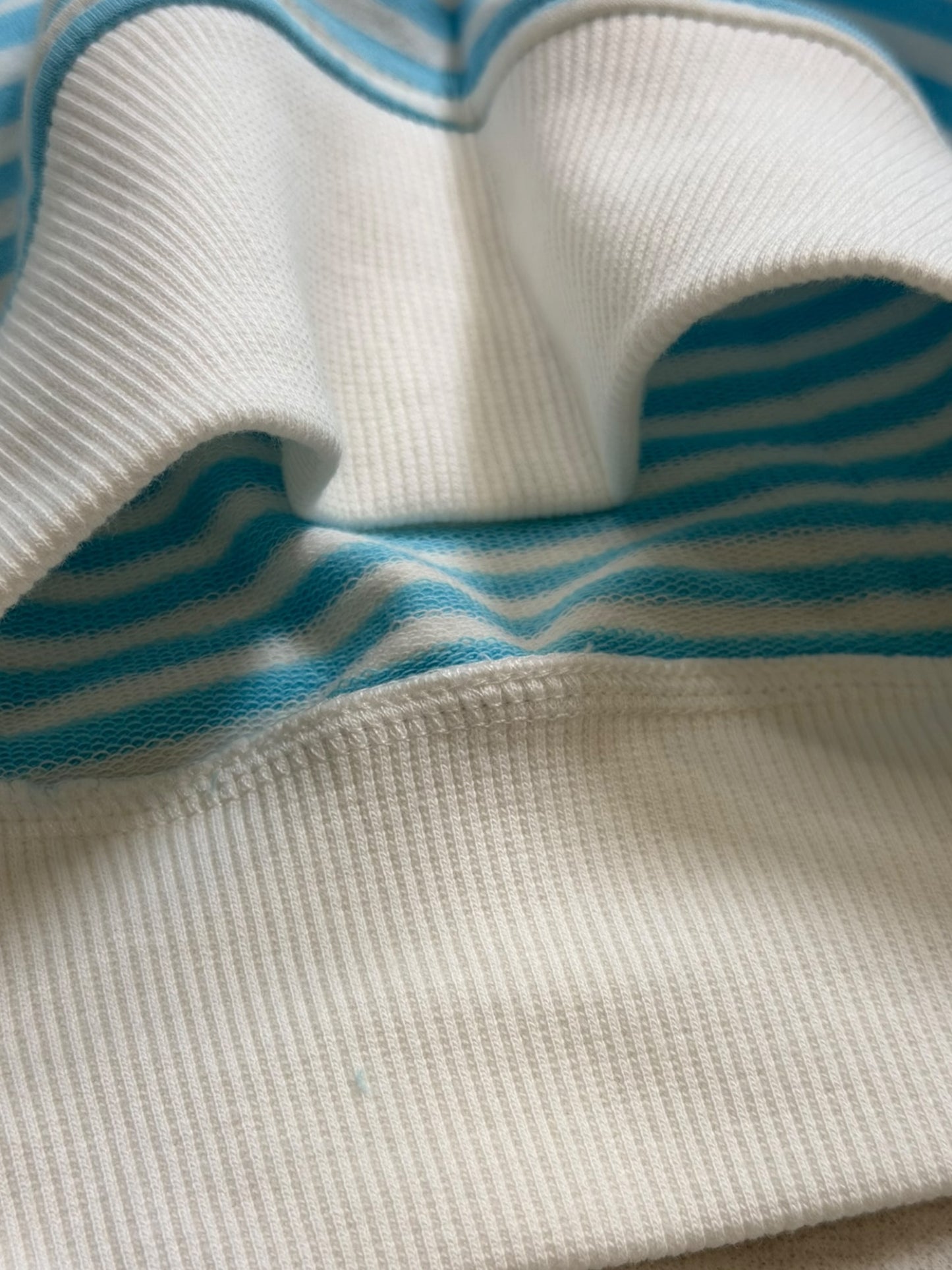 Sky Blue Stripe Shorts Set