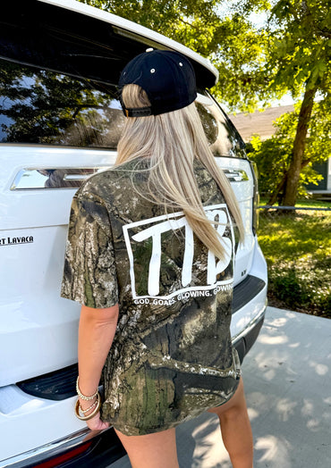 Camo Queen TTB Logo Graphic Top