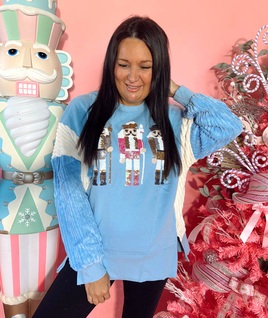 Nutcracker Nights Sequin Sweatshirt Top