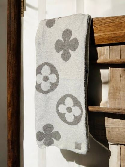 Boujee Bloom Cozy Throw Blanket