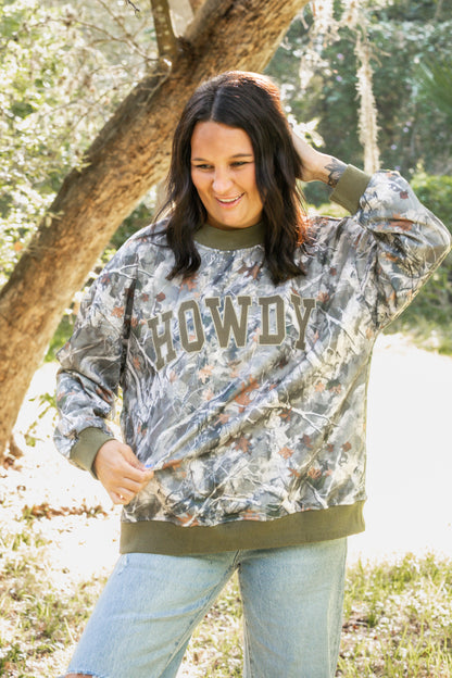 HOWDY Camo Pullover Sweatshirt