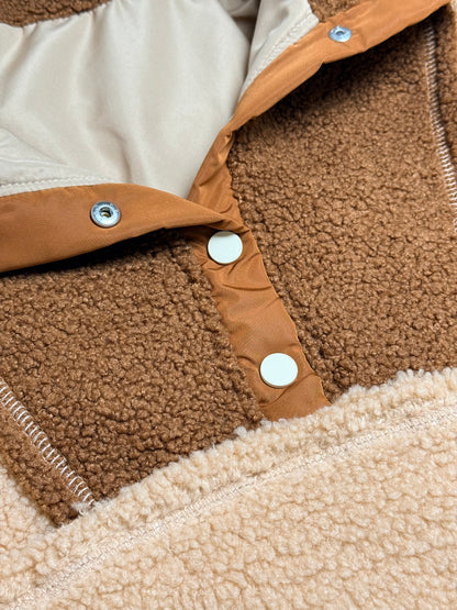 Honey Haze Half-Button Sherpa Sweatshirt