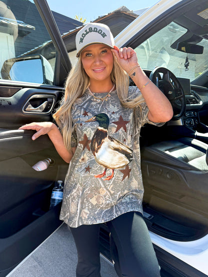 Duck In Stars Graphic T-shirt