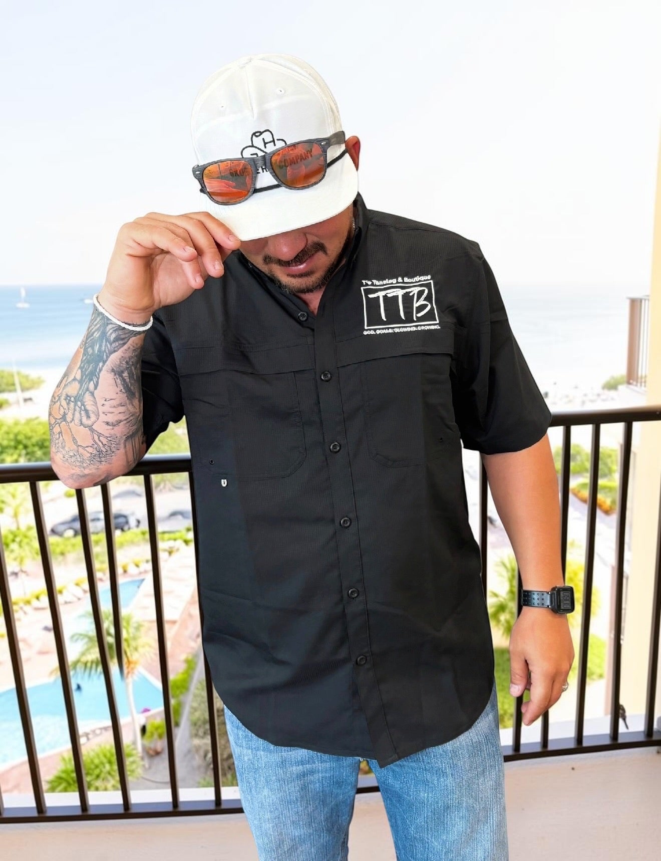 Mens TTB Logo Button Up