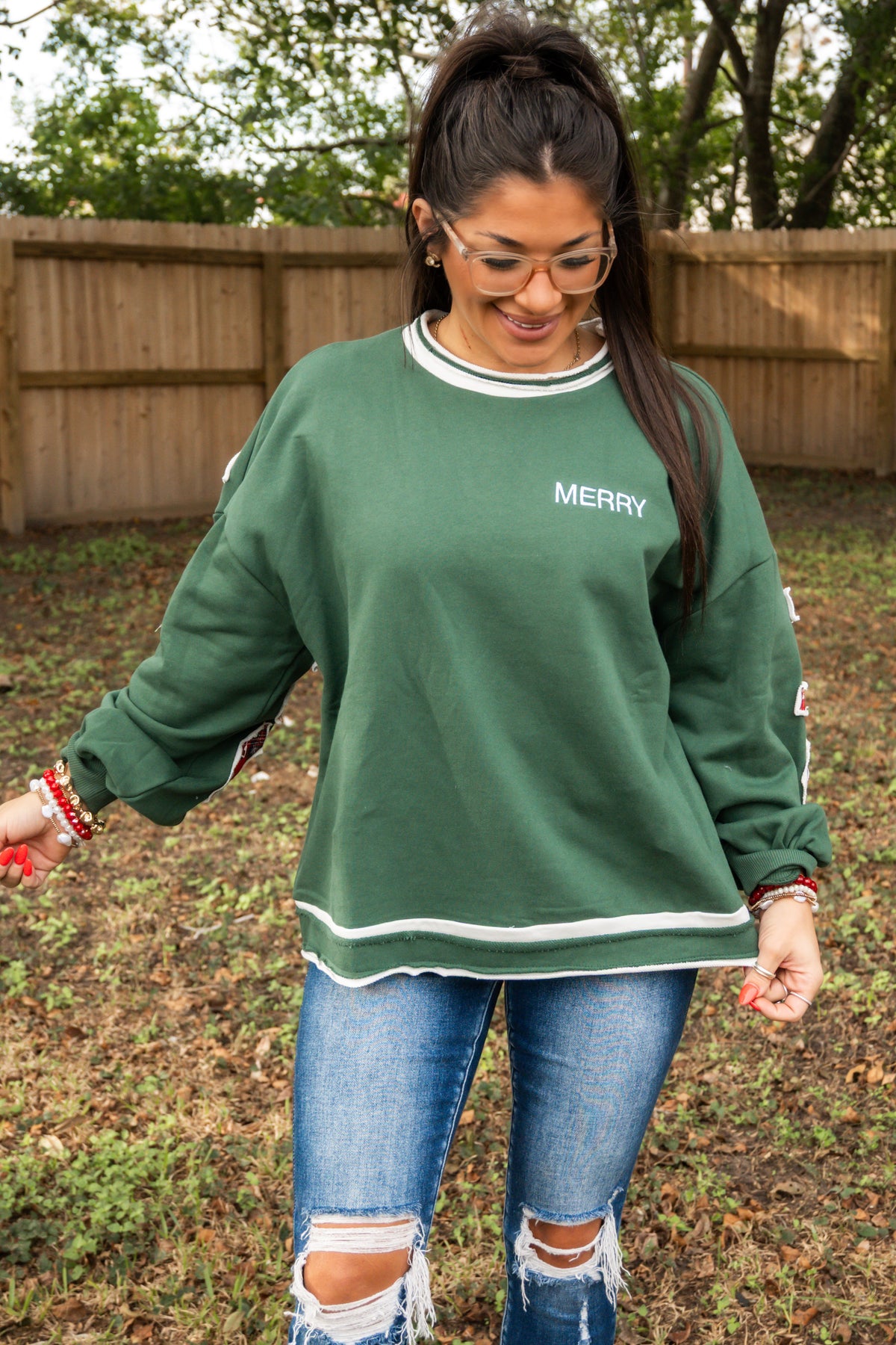 CHRISTMAS Applique Sweatshirt