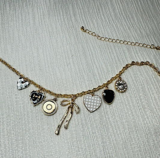 Every Girls Favorite checkered Charm Necklace