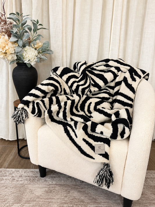 Zebra Stripes Luxury Throw Blanket