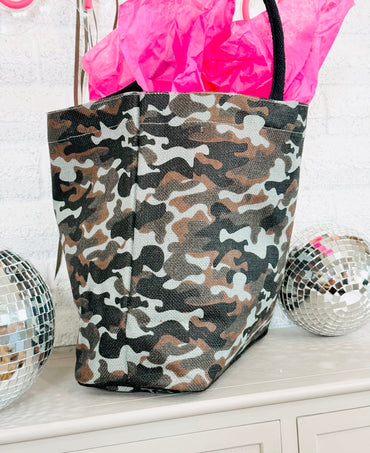 On The Frontier Camo Tote Bag