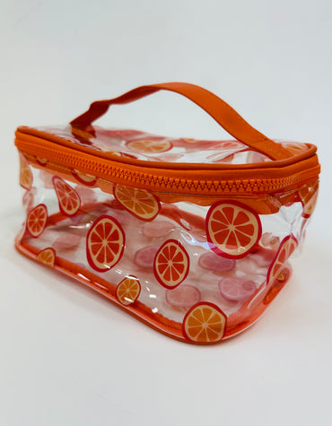 Sunset Dream Orange Clear Travel Bag