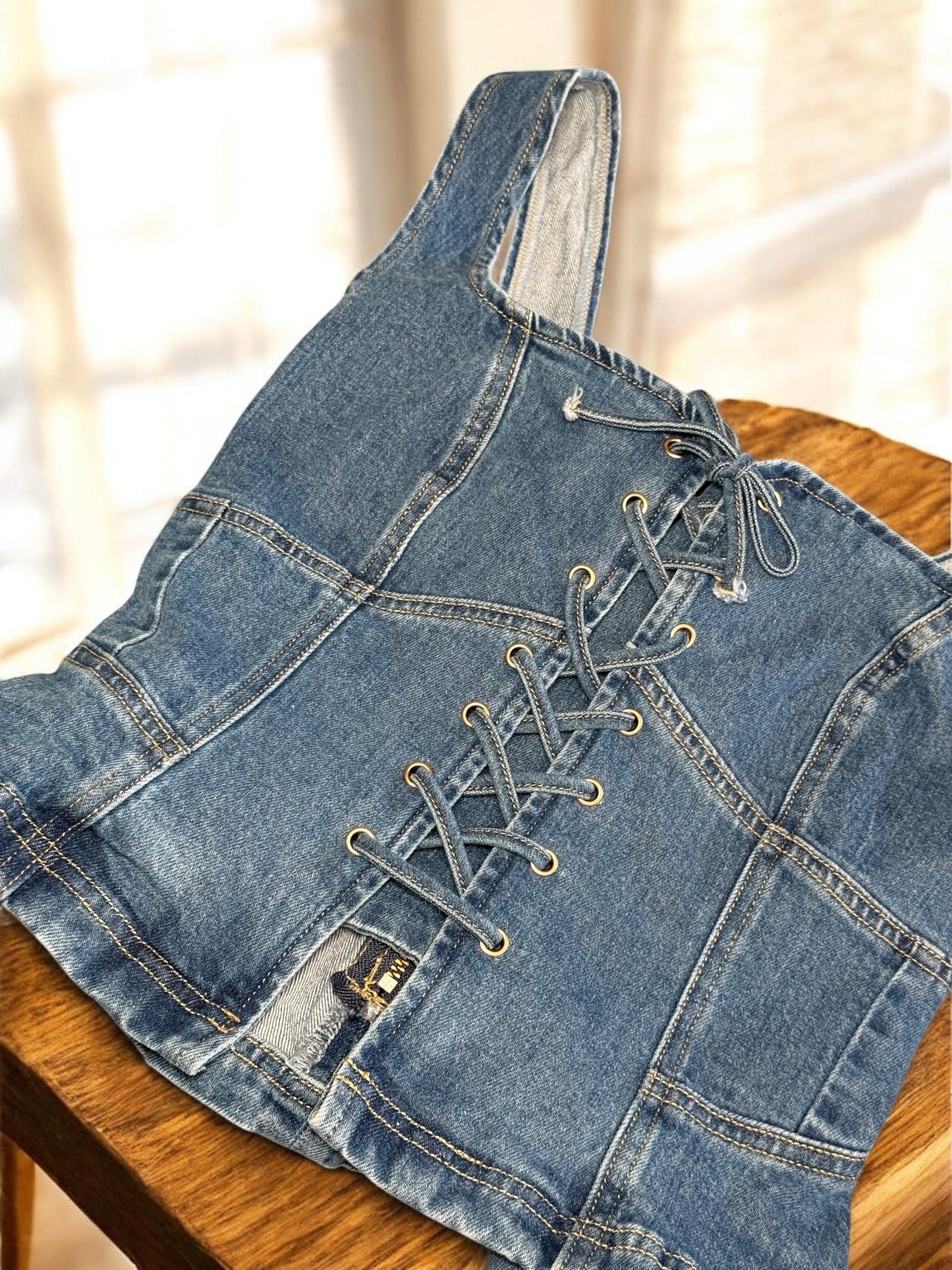 Rodeo Ridge Denim Corset Top
