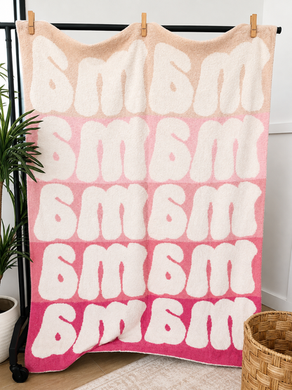 Multi-Colored MAMA Throw Blanket