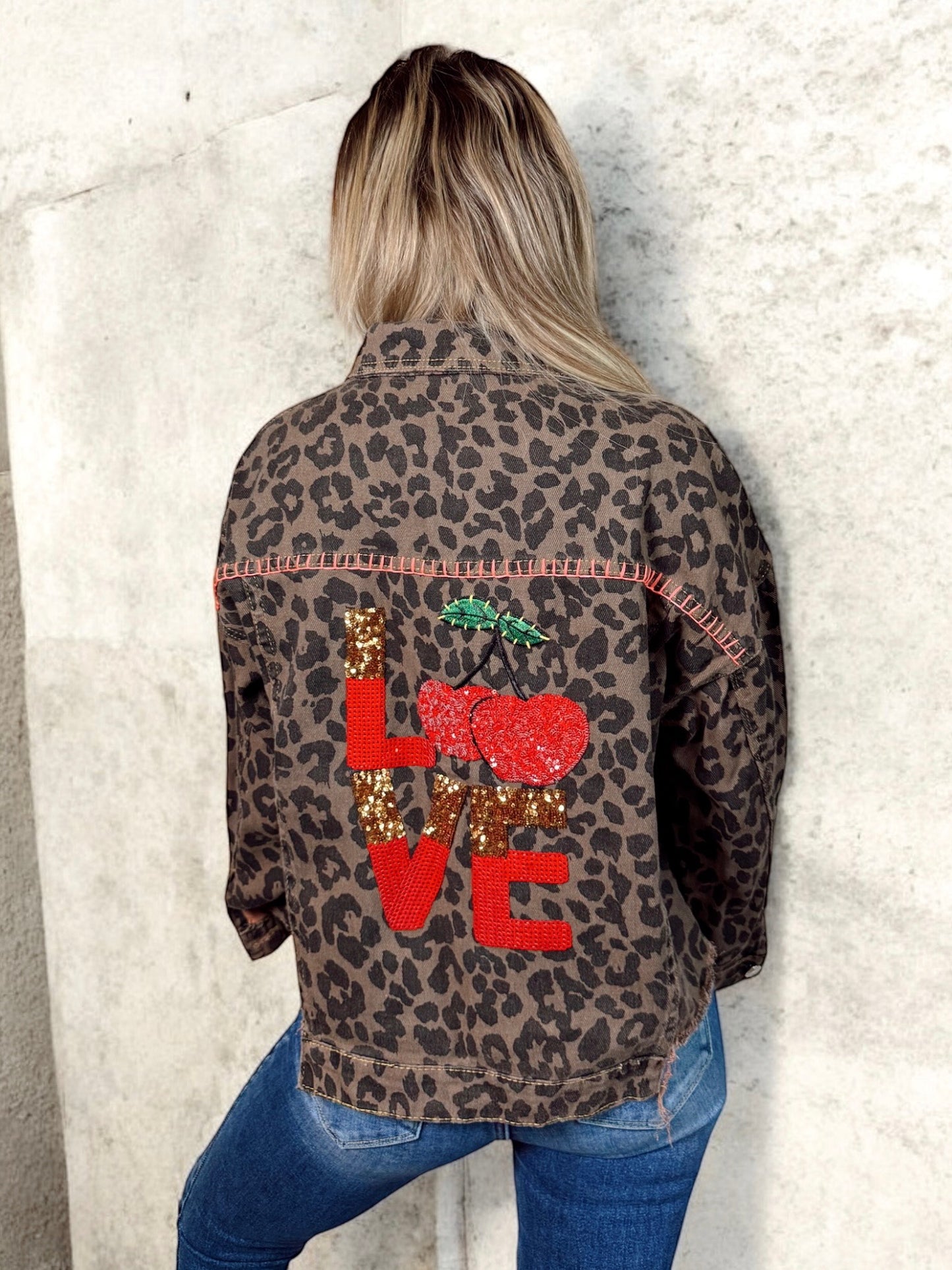 Lover Girl cheetah Vintage Jacket SMALL