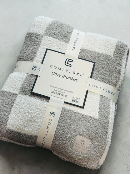 Checkered Luxe Throw Blanket