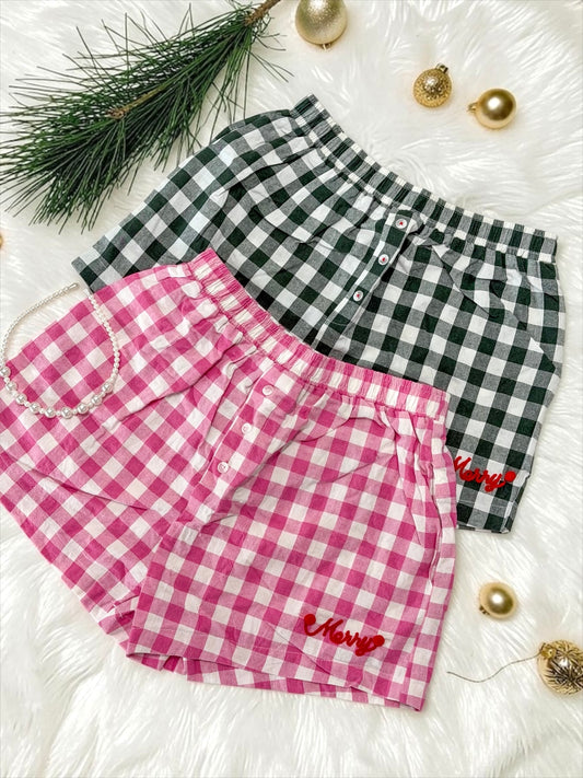 Cute Chic Pom Pom Christmas Boxer Shorts