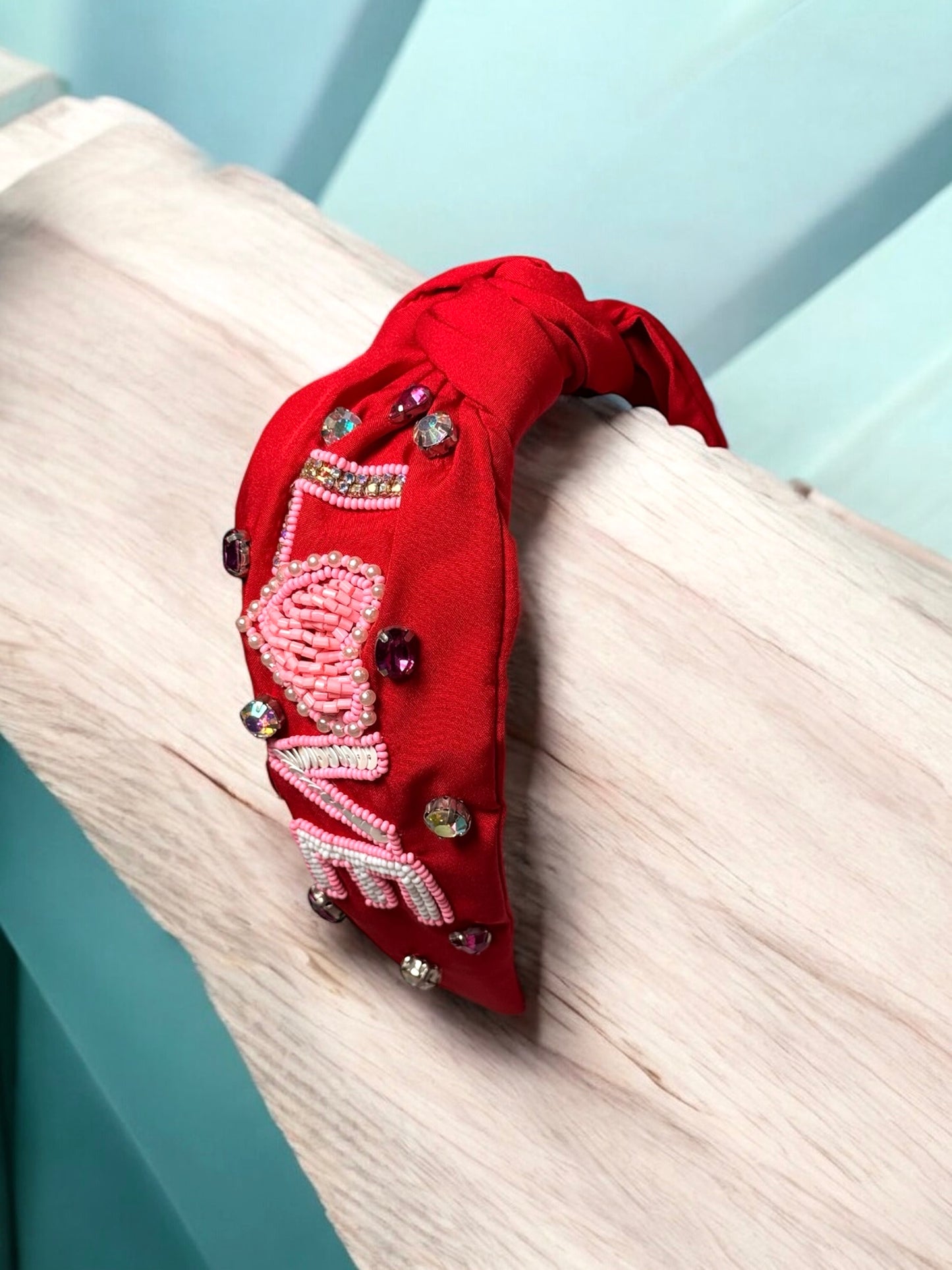 Love On The Line Beaded Headband