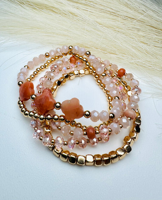 Living Life In Pink Bracelet Set