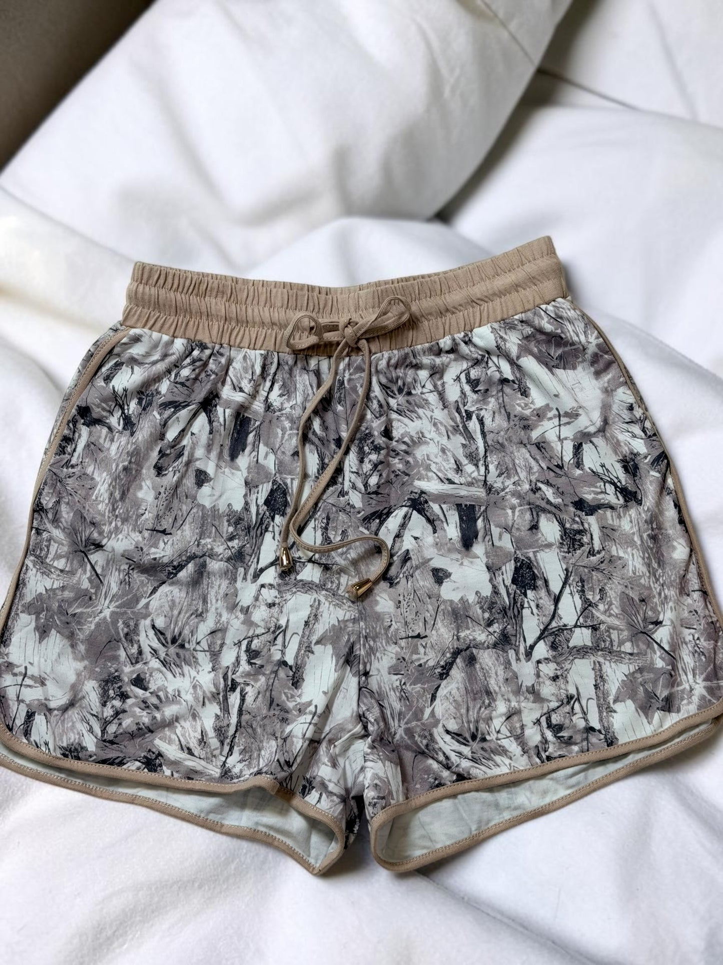 Urban Woodland Camo Drawstring Shorts