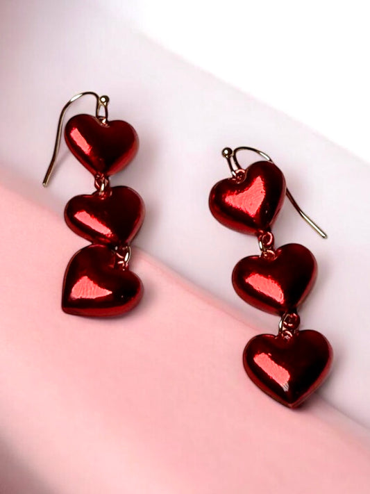 Trilogy Of Love Dangle Earrings