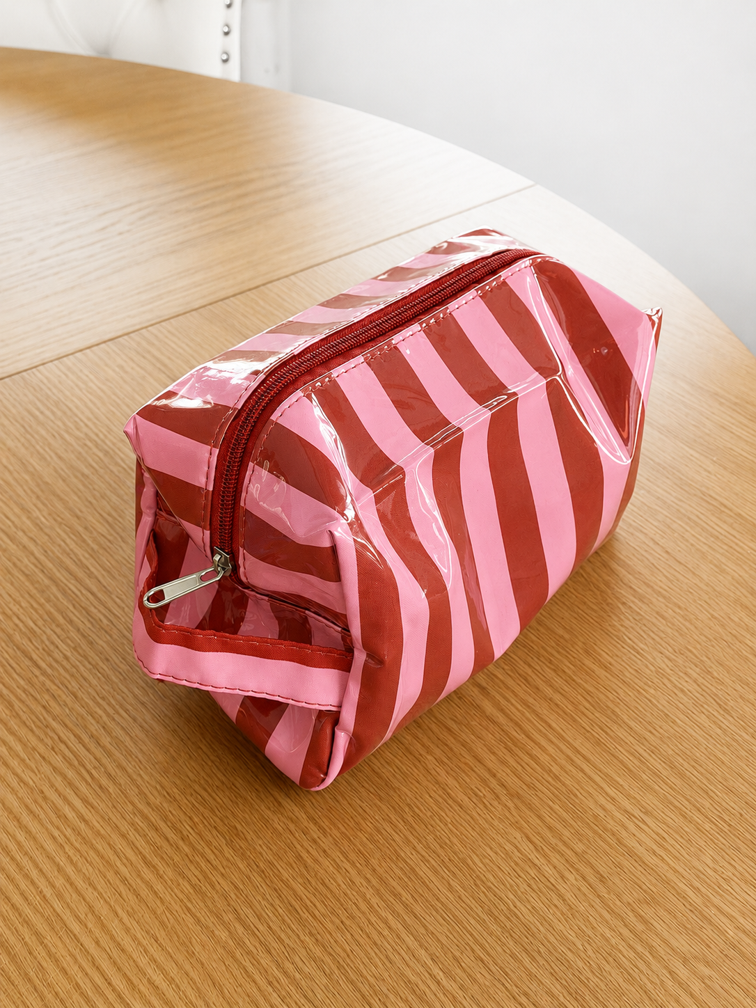 Shiny Stripes Cosmetic Travel Bag