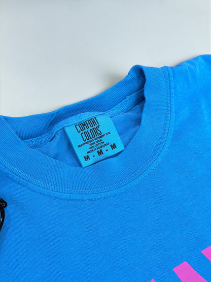 T's Tanning Hot Pink On Caribbean Blue Graphic T-shirt