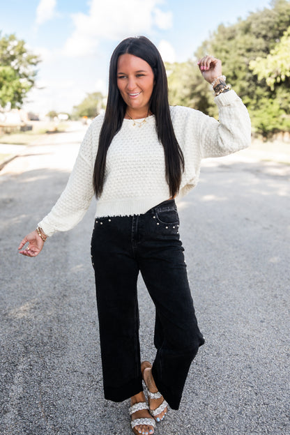 Monroe Textured Sweater Top