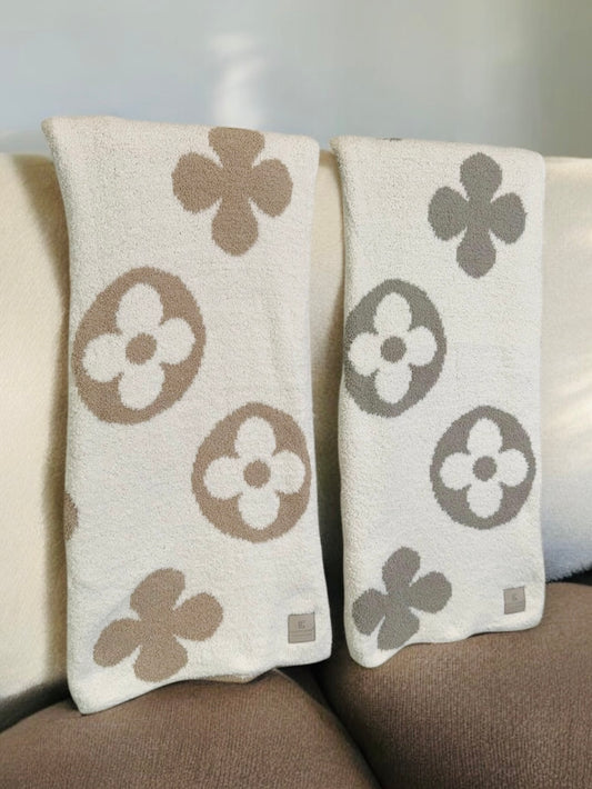 Boujee Bloom Cozy Throw Blanket
