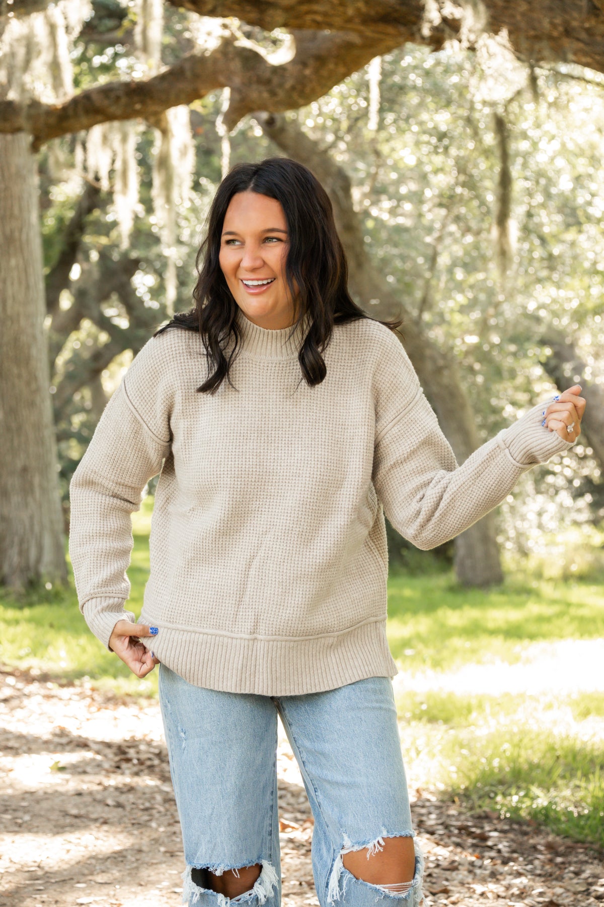 Misty Morning Knit Sweater Top