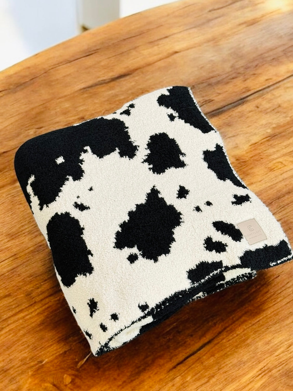 Cozy Corral Cow Print Throw Blanket