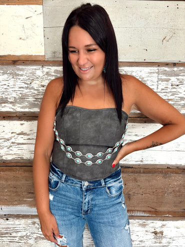 Take Me To The Rodeo Corset Top